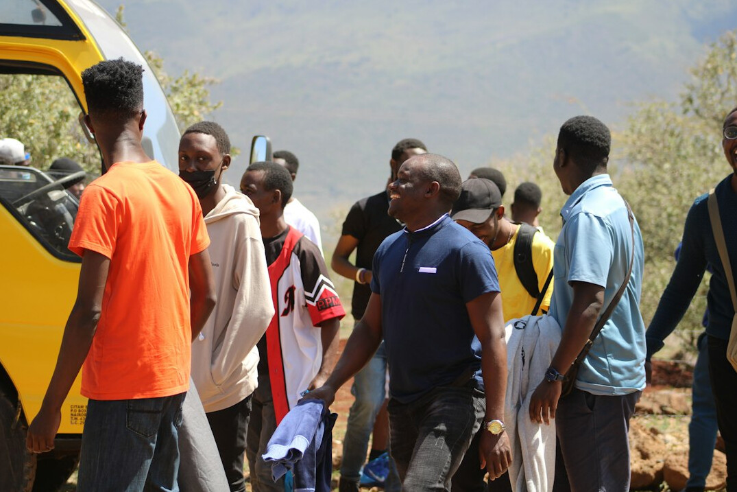 Training session with participants listening to a trainer