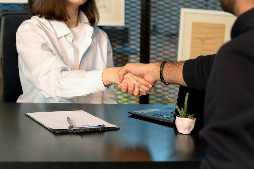 person practicing negotiation